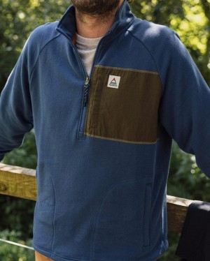 Bluza Passenger Offgrid 1/4 Zip Recycled Bawełniane Męskie Ciemny | Polska-WAFPHR819