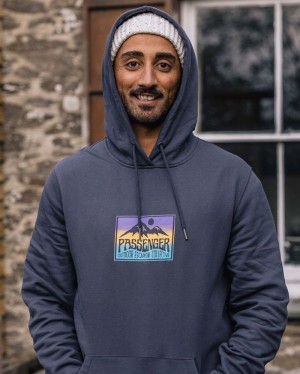 Bluza z Kapturem Passenger Grounded Organic Bawełniane Męskie Charcoal | Polska-XHZSTD324