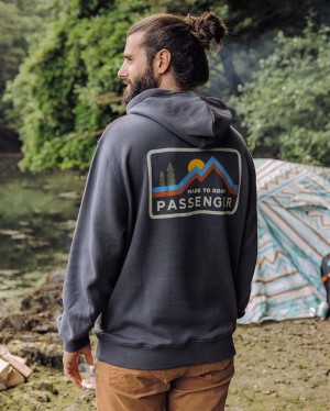 Bluza z Kapturem Passenger Made To Roam Recycled Męskie Czarne | Polska-LAUZRD148