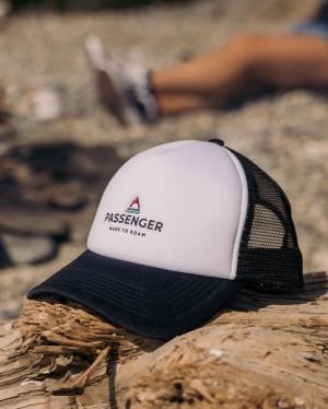Czapka Passenger Beechey Snapback Trucker Męskie Black/White | Polska-SQHRED290
