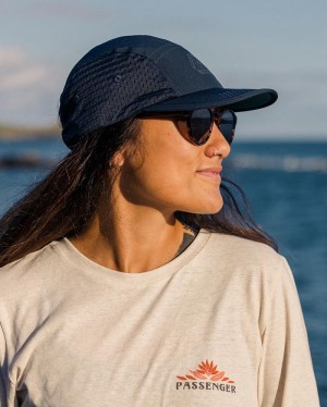 Czapka Passenger Beyond Recycled 5 Panel Damskie Jasny Granatowe | Polska-IDVWTS792
