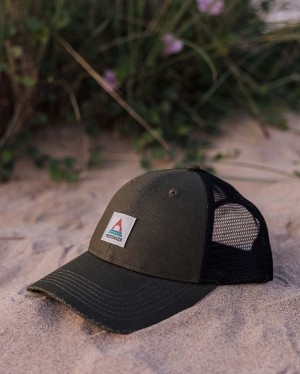 Czapka Passenger Harbour Mesh Low Profile Snapback Damskie Zielone Czarne | Polska-PGVYQH975