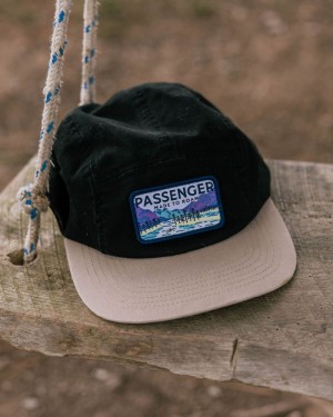Czapka Passenger Love The Wild Recycled Bawełniane 5 Panel Damskie Czarne | Polska-OPQJUW453