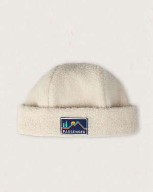 Czapka Passenger Peak Recycled Sherpa Damskie Beżowe | Polska-HWLJZG480