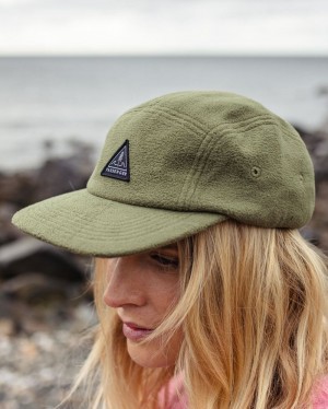 Czapka Passenger Pine Recycled Polar Fleece Damskie Khaki | Polska-ZQBXUD437