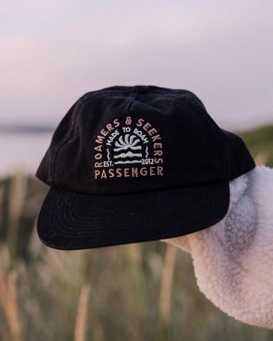 Czapka Passenger Seekers Low Profile Recycled Bawełniane Damskie Czarne | Polska-DRSEYH513