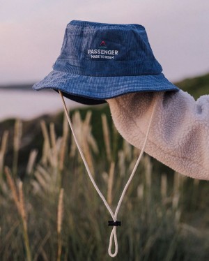 Kapelusz Passenger Forest Recycled Bucket Damskie Niebieskie | Polska-ZBXRCU034