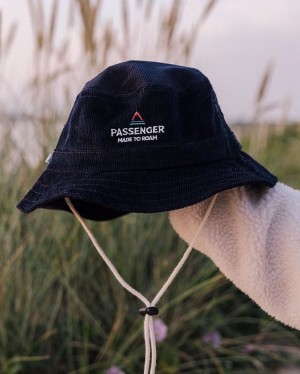 Kapelusz Passenger Forest Recycled Cord Bucket Męskie Jasny Granatowe | Polska-SWBDRM795