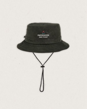 Kapelusz Passenger Forest Recycled Cord Bucket Damskie Khaki | Polska-QSRVJG941