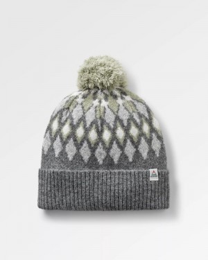 Kapelusz Passenger Snowdrop Recycled Bobble Męskie Szare | Polska-OVRUTQ427
