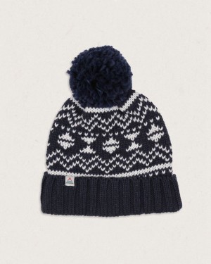Kapelusz Passenger West Coast Recycled Bobble Damskie Granatowe | Polska-RKBZVF491