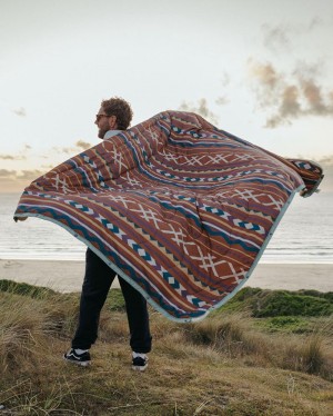 Koc Passenger Nomadic Recycled Sherpa Damskie Ginger Paddle Geo | Polska-ROIGMK965