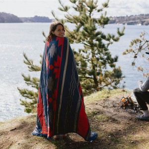 Koc Passenger Nomadic Recycled Sherpa Męskie Navy/Red Pattern | Polska-MVDXLG736