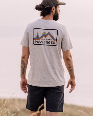 Koszulka Passenger Made To Roam Recycled Bawełniane Męskie Szare | Polska-PALTRF084