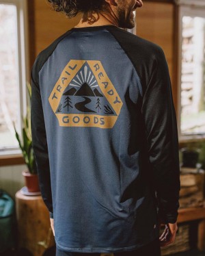 Koszulka Passenger Sky Recycled Base Layer LS Męskie Ciemny | Polska-SUZCTW620