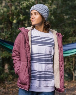 Kurtka Passenger Earthy Sherpa Podszewką Insulated Damskie Crushed Berry | Polska-QCOWDT056