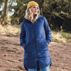 Kurtka Passenger Flora Long Recycled Insulated Damskie Granatowe | Polska-FADWSE874