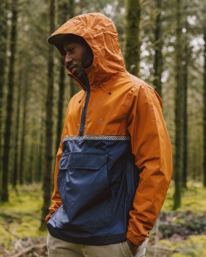 Kurtka Passenger Flow 1/2 Zip Recycled Wody Resistant Męskie Granatowe | Polska-BRGJPF195