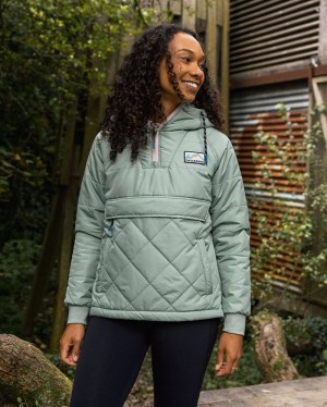 Kurtka Passenger Ocean Insulated 1/2 Zip Damskie Zielone | Polska-ZHNTOX074