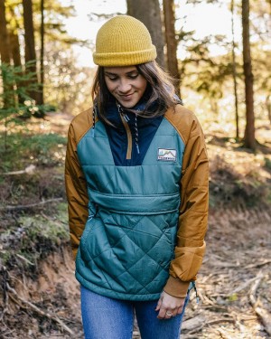 Kurtka Passenger Ocean Recycled Insulated 1/2 Zip Damskie Jasny | Polska-ZICOXQ817