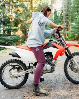 Legginsy Passenger Fresh Air Recycled Damskie Wine | Polska-SQMVTK429