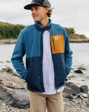 Runo Passenger Born Explorer Recycled Polar-Podszewką Sherpa Męskie Niebieskie | Polska-PJZQNR140