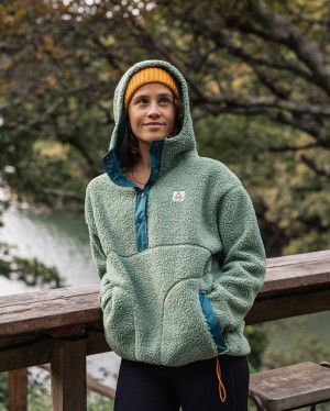 Runo Passenger Calla Zakapturzony Pullover Recycled Damskie Zielone | Polska-NLTIAJ610