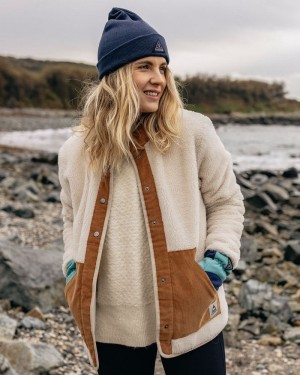 Runo Passenger Clover Recycled Deep-Pile Sherpa Damskie Warm Ivory | Polska-RDCHKW156