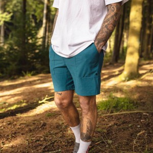 Spodenki Passenger Adventure Organic All Purpose Męskie Niebieskie Koralowe | Polska-PKIQYC256