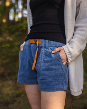 Spodenki Passenger Del Sur Cord Damskie Niebieskie | Polska-JRGAYH703