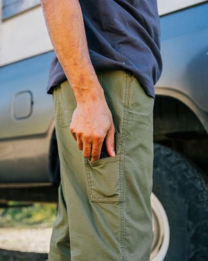 Spodnie Passenger Vantage Organic Bawełniane Płócienne Męskie Khaki | Polska-SEBUNA842