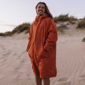 Szlafrok Passenger Escapism Recycled Sherpa Podszewką Changing Damskie Rust | Polska-OJKYEI801