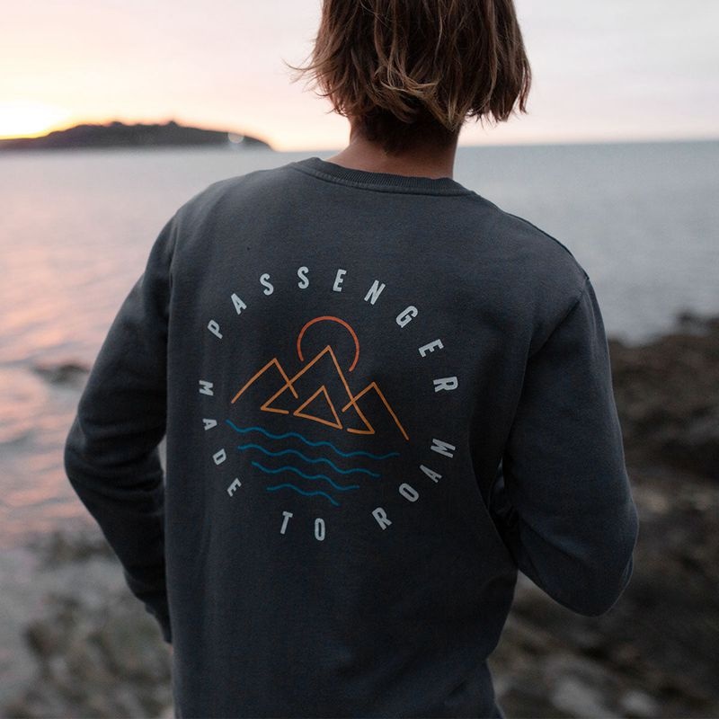 Bluza Passenger Escapism Recycled Męskie Czarne | Polska-HGWCXM094