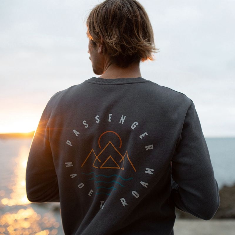 Bluza Passenger Escapism Recycled Męskie Czarne | Polska-HGWCXM094