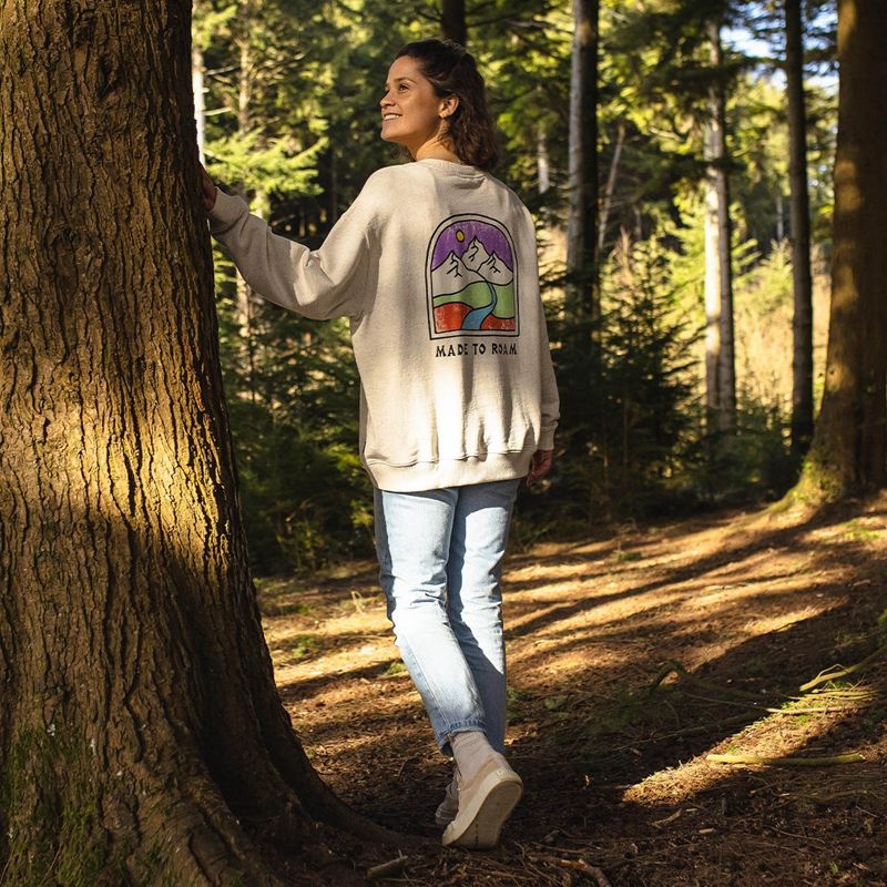 Bluza Passenger Friday Collective Recycled Bawełniane Oversized Damskie Milky Marl | Polska-XZRHPU643