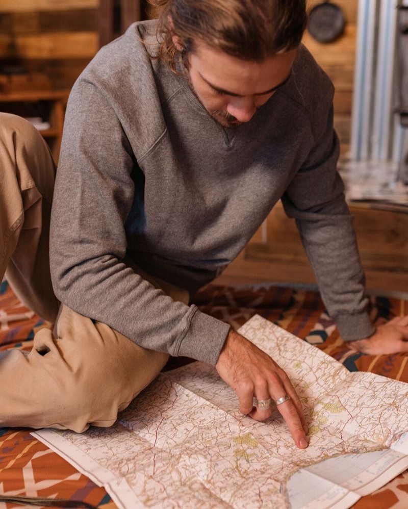 Bluza Passenger Heritage Recycled Bawełniane Męskie Szare | Polska-PMTSIF502