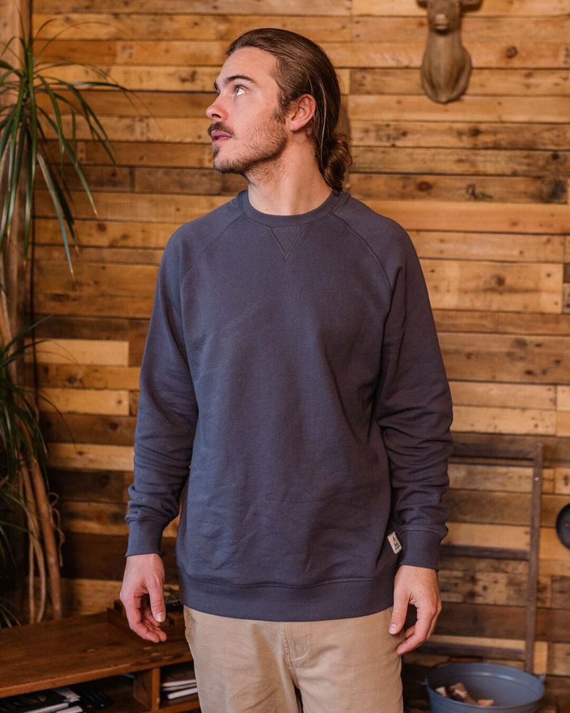 Bluza Passenger Heritage Recycled Bawełniane Męskie Czarne | Polska-JIBNDZ726