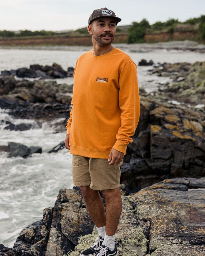 Bluza Passenger Lauca Recycled Bawełniane Męskie Tangerine | Polska-YFBZVS739