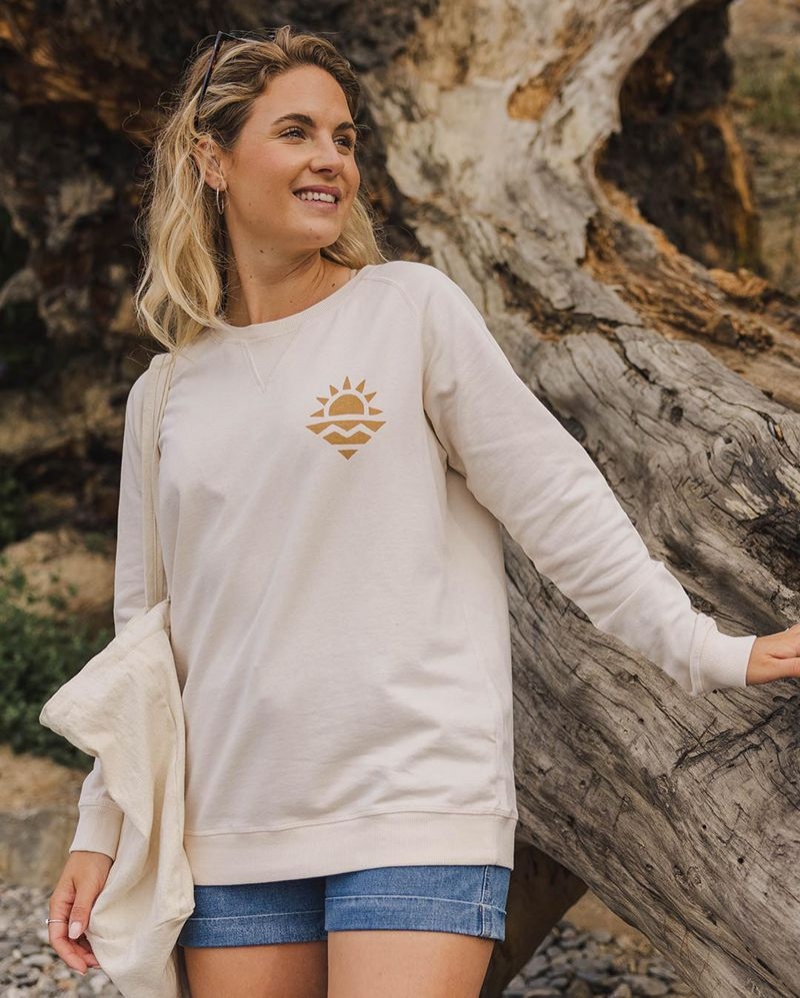 Bluza Passenger Mystic Recycled Bawełniane Damskie Beżowe | Polska-FEMIKS921