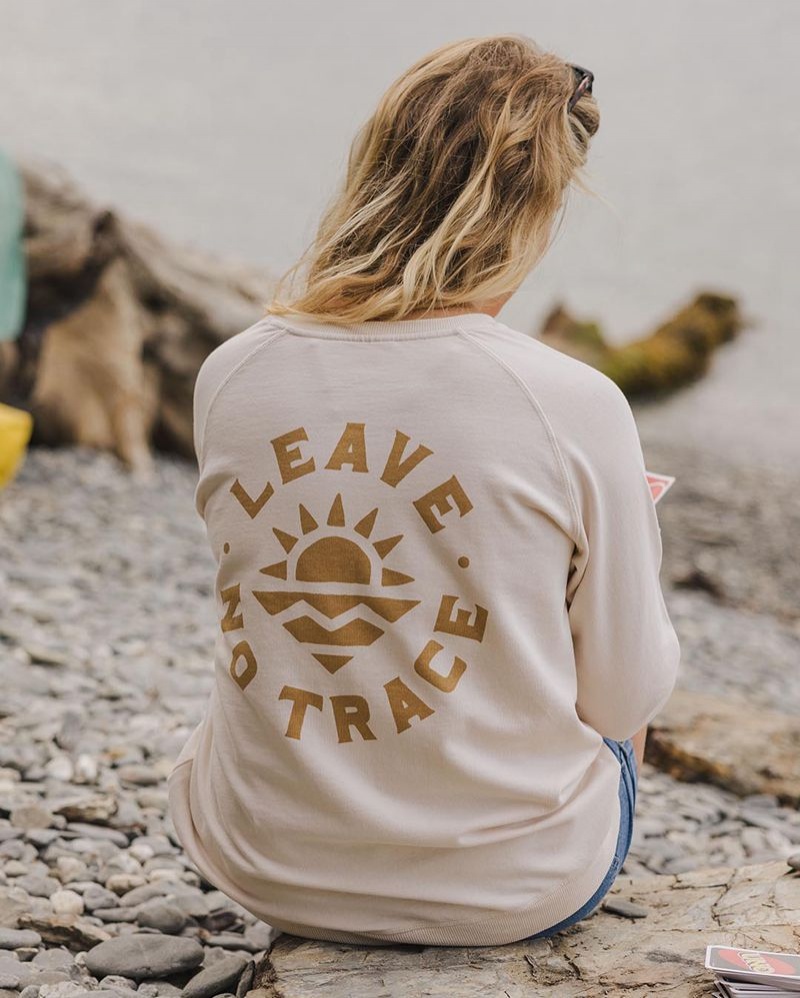 Bluza Passenger Mystic Recycled Bawełniane Damskie Beżowe | Polska-FEMIKS921