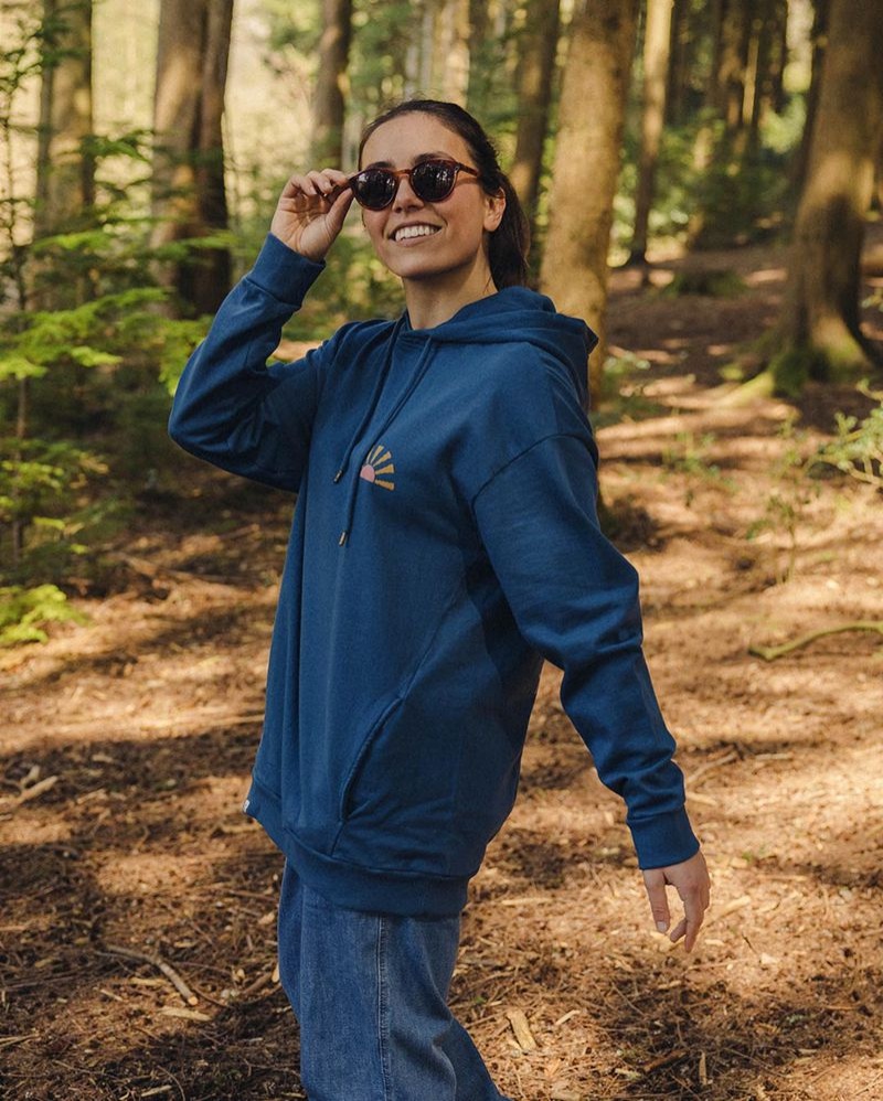 Bluza z Kapturem Passenger Drifters Recycled Bawełniane Damskie Ciemny | Polska-SVETZJ415