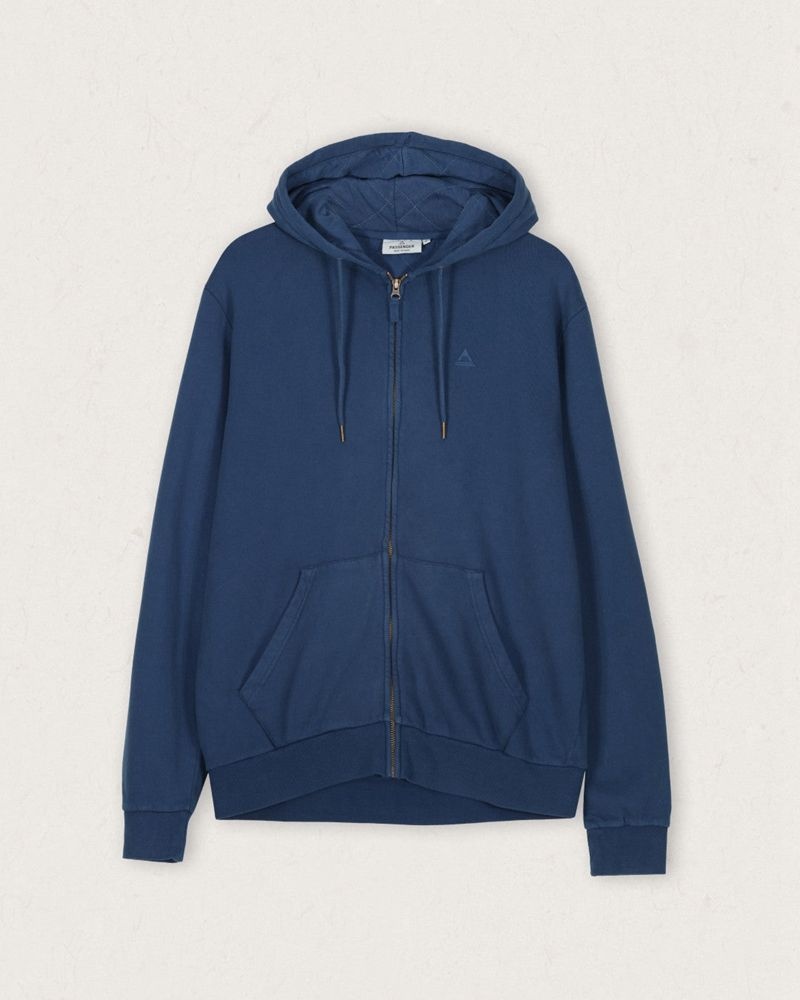 Bluza z Kapturem Passenger Escape Full Zip Męskie Ciemny | Polska-UHSLNF127