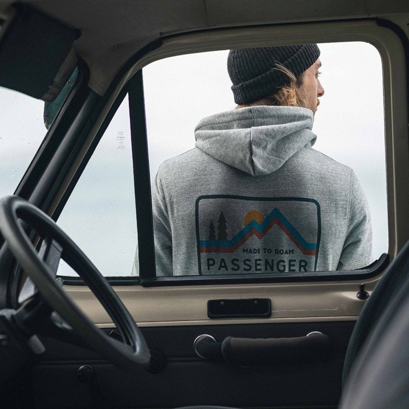 Bluza z Kapturem Passenger Made To Roam Recycled Męskie Szare | Polska-SDXUAP047