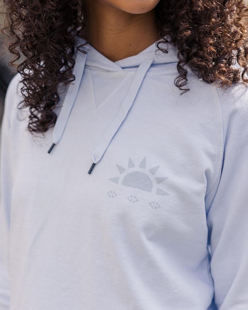 Bluza z Kapturem Passenger Mindful Recycled Bawełniane Damskie Niebieskie | Polska-JYXIHV032