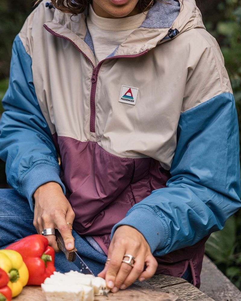 Bluza z Kapturem Passenger Moonlight Insulated Smock Damskie Crushed Berry | Polska-HJWGRB426
