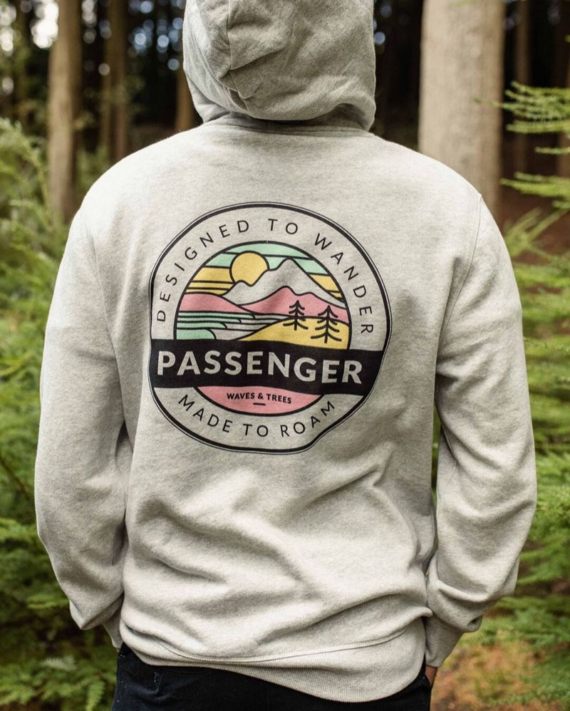 Bluza z Kapturem Passenger Odyssey Recycled Bawełniane Męskie Szare | Polska-HKBAQT285