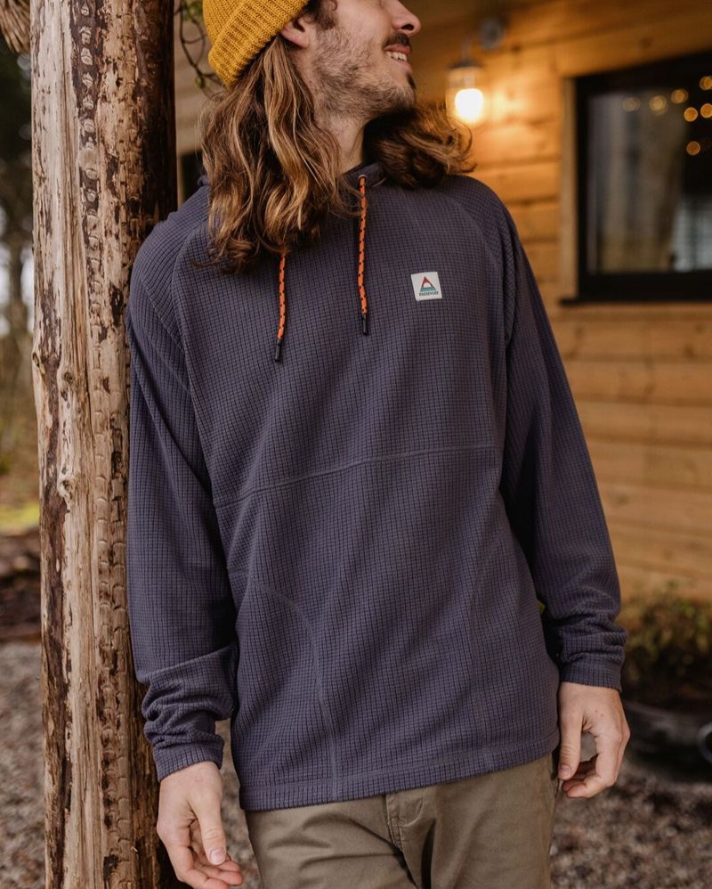 Bluza z Kapturem Passenger Point Recycled Fleece Męskie Charcoal | Polska-FMSCRX210