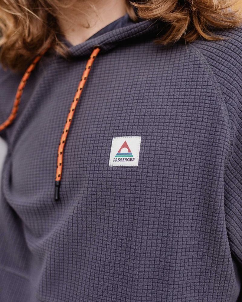 Bluza z Kapturem Passenger Point Recycled Fleece Męskie Charcoal | Polska-FMSCRX210
