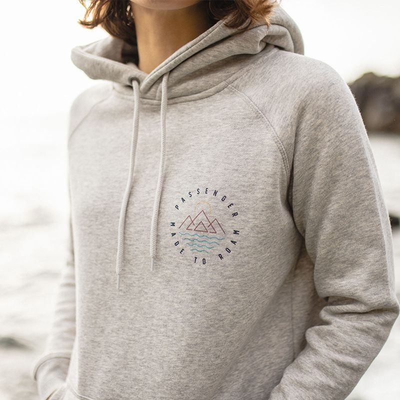 Bluza z Kapturem Passenger Ubud Recycled Damskie Szare | Polska-YRINQX098