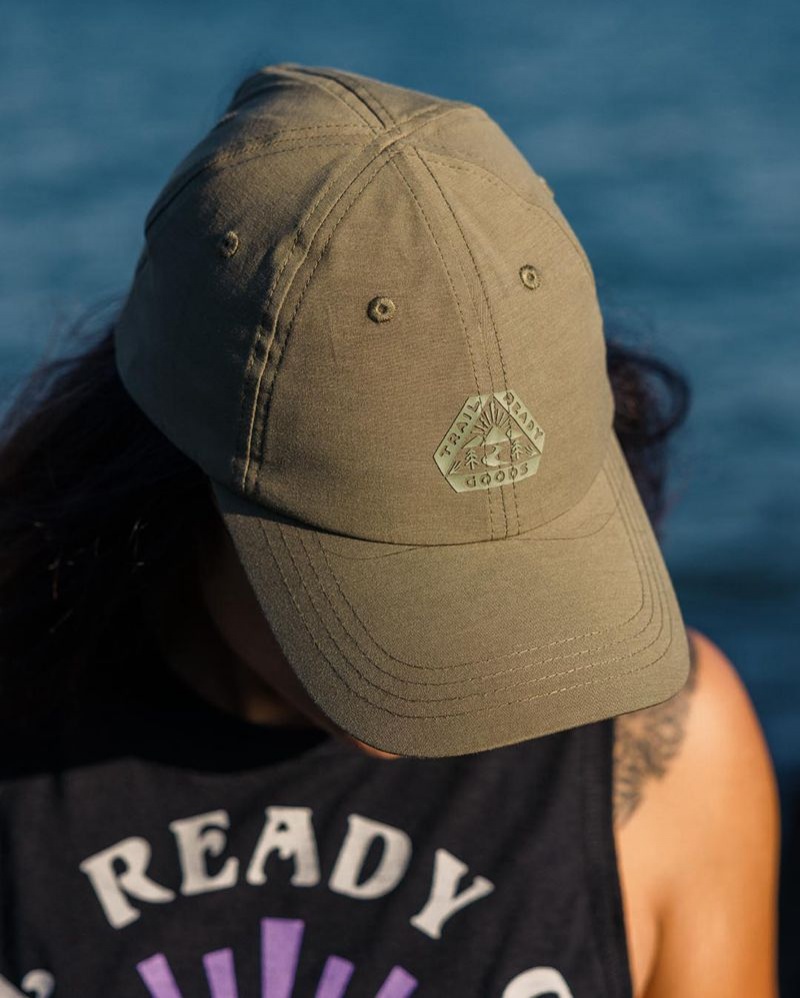 Czapka Passenger Active Recycled 6 Panel Męskie Oliwkowe | Polska-NMLBVG163